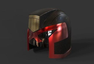 judge dredd helmet prop cosplay diy hobby replica sci fi scifi hat mask armour armor head games toys 3d print model - Mito3D