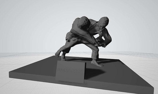 judo harai goshi man art figure character body sculptures man body  3d print model - Mito3D