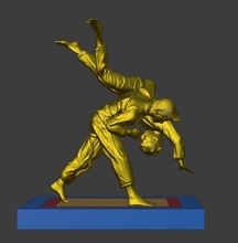 judoka diorama blender zbrush judo sports art sculptures 3d print model - Mito3D