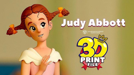 judy abbott 3d yazdır model ready kız baba uzun bacaklar heykel şekil adam yazdırılabilir karakter heykelcik karikatür çocuk noel hediye anime sanat heykeller 3d print model - Mito3D