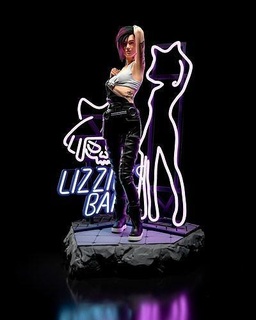 Judy alvarez siberpunk 2077 neon işaretler bilim fi heykelcik masaüstü hayran Sanat oyun heykel Jackie Welles Panam Palmer hile Siber heykeller 3d print model - Mito3D