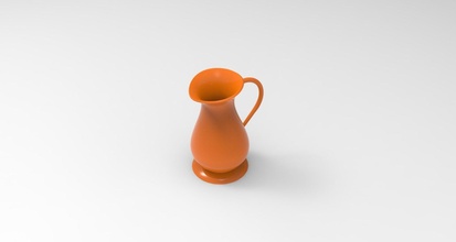 jug model no 1 art pottery clay cutout cup porcelain studio jar simplicity 3d printable games toys tableware houseware 3d print model - Mito3D