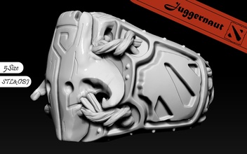 juggernaut dota 2 ring 3d fan art dota2 game print super fashion skull motor cycle printable jewelry rings 3d print model - Mito3D