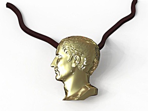 júlio césar pingente jóias de roma julius caesar cesar pingentes 3d print model - Mito3D