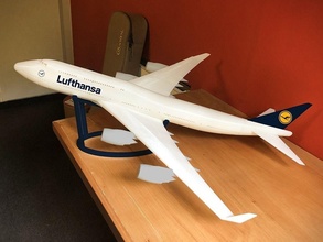 jumbo lufthansa boeing plane aircraft jet 747 air airliner airplane passenger commercial hobby diy 3d print model - Mito3D