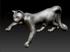jumping cat art animal animals jump 3d model sculptures 3d print model - Mito3D