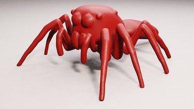 sauter araignée 3d impression salticidés invertébré arachnide nettoyer animal mignonne science biologie 3d print model - Mito3D