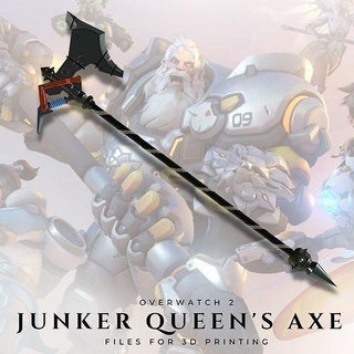 junker queen axe overwatch 2 ax weapon melee battle game bladed tank hero overwatch2 videogame blizzard ow2 ow barbarian hobby diy 3d print model - Mito3D