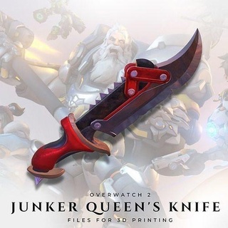 junker queen knife overwatch 2 overwatch2 hero tank videogame blizzard character barbarian battle game cosplay blade dagger diy games hobby 3d print model - Mito3D
