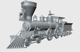 jüpiter buhar lokomotif 3d yazdır model takım stl dosya ulaşım araç tren ölçek nostaljik batı demiryolu klasik retro hobi kendin yap otomotiv vagon 3d print model - Mito3D