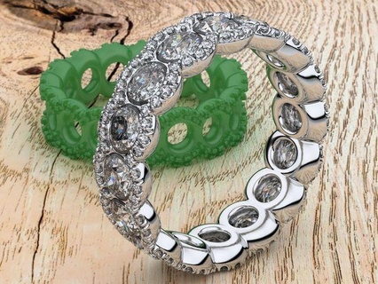 Jura diamante anel 3d 3dring banda brilhante cafajeste noivado floral gema joias joalheria imprimível prata Casamento composto moda coleção beleza argolas 3d print model - Mito3D