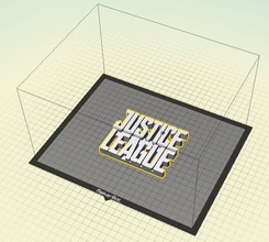 justice league sign house logo dc movie decor 3d print model - Mito3D