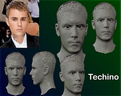 justin Bieber 3d impresión 3dprint justin Justin Bieber cantante Bieber Arte esculturas 3d print model - Mito3D