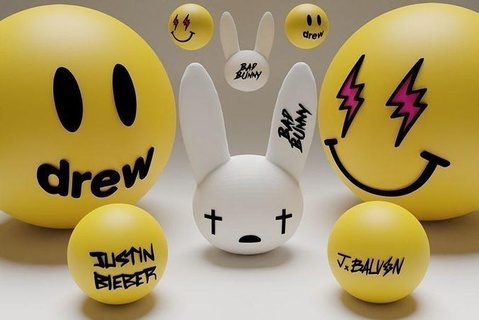 justin Bieber balvin malo conejito dibujó murakami regalo hypebeast llavero creyente personalizado accesorios recuerdo juegos juguetes 3d print model - Mito3D