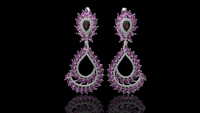 k boucles d'oreilles en n3 bijoux or d'argent de l'anneau le diamant imprimable joyau l'engagement des 3d print model - Mito3D