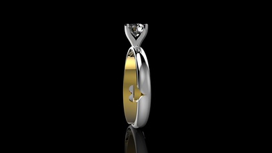 k rings n26 gold silver ring diamond printable jewel jewellery engagement gem wedding cad jewelry 3d print model - Mito3D