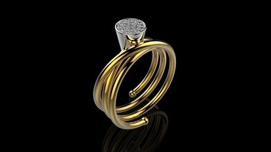 k halkalar n29 altın takı Gümüş yüzük elmas yazdırılabilir mücevher nişan düğün gem sterling moda 3d print model - Mito3D