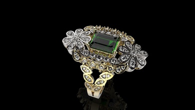 k anneaux n 4 bijoux or de l'anneau la livre sterling joyau d'argent bague en diamant brillant anneau mode gem boucle d'oreille beauté imprimable engagem blanc le les 3d print model - Mito3D