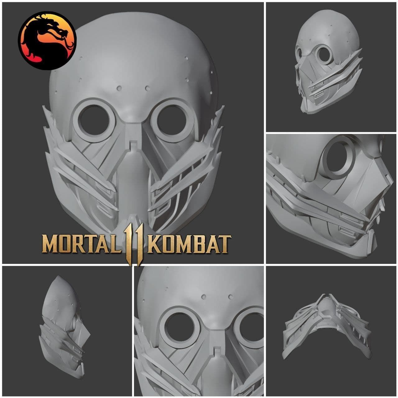 kabal maschera mortale kombat 11 sorridi casco mk11 mkx combattimento armatura cosplay classico protezione gioco carattere uniforme giochi giocattoli 3D print model - Mito3D