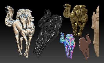 horse horses kabartma art statue 3d printable jewelry relief necklace dekorasyon duvarmodeli duvarsusu 3dprinter homedesign kalip kilmodelleme hobby diy 3d print model - Mito3D