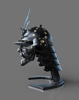 Kabuto masque omsx 3d 3dprint Japonais jouet art collectionner ornemental casque film dragon armure futuriste sculptures 3d print model - Mito3D