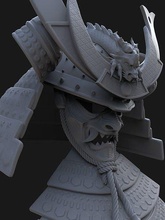 kabuto v omsx samurai giappone casco giapponese maschera mempo feudale asiatico arte sculture 3d print model - Mito3D