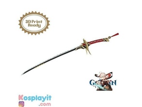 Kaedehara Kazuha espada bakufu 3d modelo Genshin Genshinimpact genshincosplay jogos brinquedos 3d print model - Mito3D