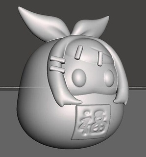 kagamine rin - tumbler kagaminerin 3dprint cartoon character toy nomadsculpt sculptures art 3d print model - Mito3D