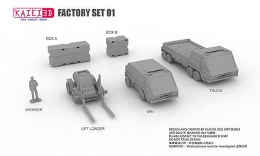 kaiie usine ensemble 1 3d impression scalemodel Jeux jouets 3d print model - Mito3D