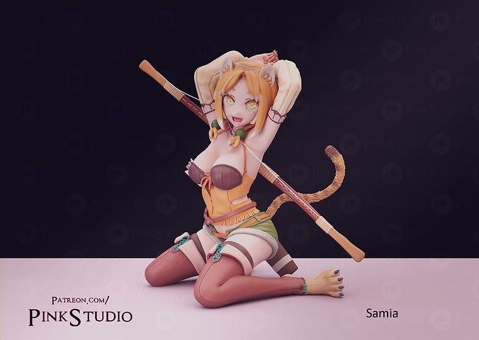 kajiya hajimeru isekai lento vida samia anime manga harén arte esculturas 3D print model - Mito3D