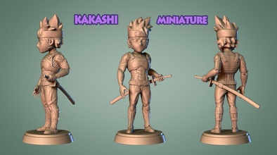 kakashi cifi dişli minyatür mini fanart sanat adam naruto şekil karikatür anime hazır stilize oyuncaklar dövüşçü sumarai goku sasuke ninja manga gk oyunlar minyatürler figürinler 3d print model - Mito3D