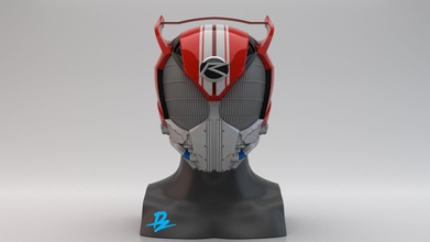 kamen rider tip hızlı sürücü sanat kamenrider kamenriderdrive maske tokusatsu cosplay tridorin cosplayprop ekran yazdırılabilir tarar kopyaları 3d print model - Mito3D