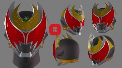 kamen jinete bonito emperador rider kivaemperor tokusatsu japónhéroes cosplayprops cosplay casco imprimible pasatiempo bricolaje diy 3d print model - Mito3D