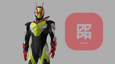 kamen jinete cero imprimible rider zerotwo cosplayprops 3dmodeling tokusatsu superhéroe pasatiempo bricolaje diy 3d print model - Mito3D
