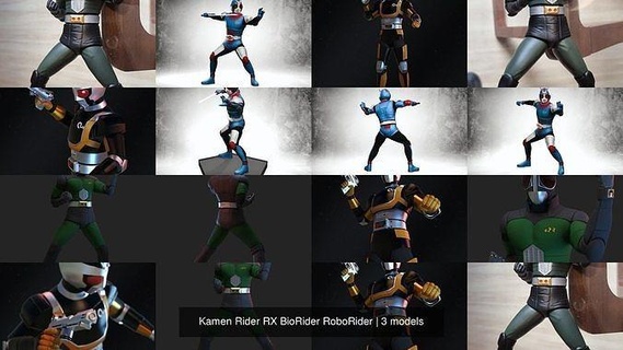 kamen cavaliere rx bioride rafforzare tokusatsu kamenrider robo bio sentai arte sculture 3d print model - Mito3D