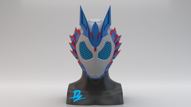 fahrer vulkan maske kamenrider helm 3dprint tokusatsu reiwa null kamenridervulcan kunst scannt repliken 3d print model - Mito3D