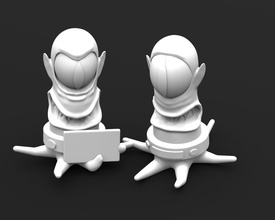 kang kodos simpsons homer bart außerirdischer futurama grönend spielzeug drucken monster kreatur spiele spielzeuge 3d print model - Mito3D