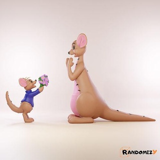 kanga roo fanart şekil Sanat karakter heykel Şirin karikatür hayvan Disney Winnie pooh oyuncak kanguru rastgele heykelcik 3d baskı anneler Günü heykeller 3d print model - Mito3D
