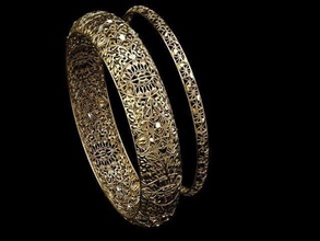 Kangan kbr 05 3d Armband kontinental Hochzeit Engagement Liebe Geschenk Nashorn druckbar Gold Schmuck Armreif indisch pakistanisch stl Geschenke Schenken Modell Armbänder 3d print model - Mito3D