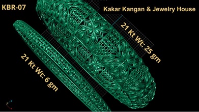 kangan kbr 07 pulseira pulseiras ouro joalheria imprimível Casamento noivado cafajeste moda beleza 3d modelo Projeto indiano paquistanês elegante 3dprint nupcial presente 3d print model - Mito3D