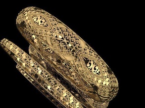 kangan khr 03 3d Projeto joalheria moda pulseira pulseiras indiano paquistanês ouro Casamento noivado elegante beleza 3dprint 3dmodel venda 3d print model - Mito3D