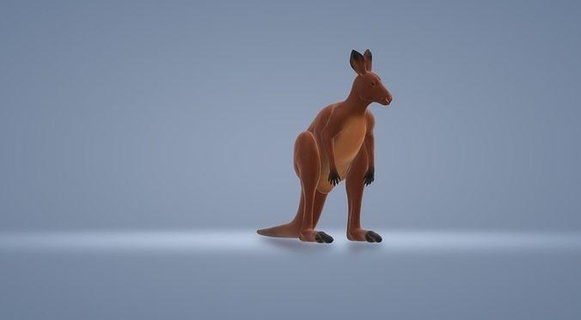 Känguru Tier Zoo Safari Natur Australien wunderschön Kunst Skulpturen 3d print model - Mito3D
