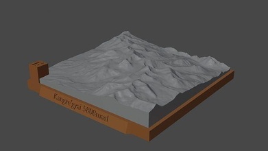 kangzegyai mountain landscape volcano terrain environment nature photogrammetry elevation dem science 3d print model - Mito3D