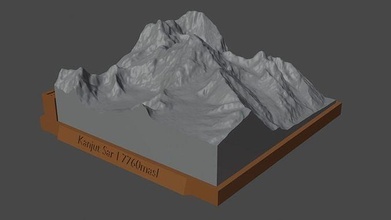 Fanculo sar montagna paesaggio vulcano terreno ambiente natura fotogrammetria elevazione dem scienza 3d print model - Mito3D
