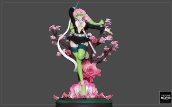 kanroji mitsuri kimetsu yaiba anime ragazza carattere nezuko tanjiro arte sculture 3d print model - Mito3D