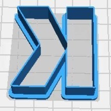 kappa upper case cookie cutter greek alphabet uppercase games toys 3d print model - Mito3D