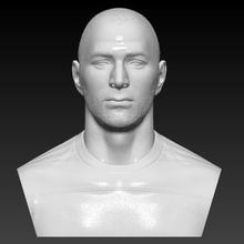 karim benzema real madrid bust - 3d sculpture handmade soccer art sculptures 3d print model - Mito3D