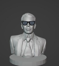 karl Lagerfeld Karl Mode Modedesigner Künstler Chanel Cocochanel versace Gianniversace Gucci tomford Kunst Skulpturen 3d print model - Mito3D