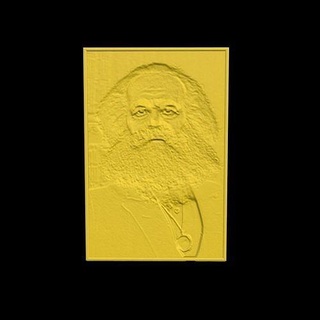 Karl Marx karlmarxwallframe iç heykel tarihi Sanat heykeller 3d print model - Mito3D