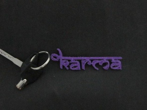 karma keychain art keyring jewellery signs logos 3d print model - Mito3D